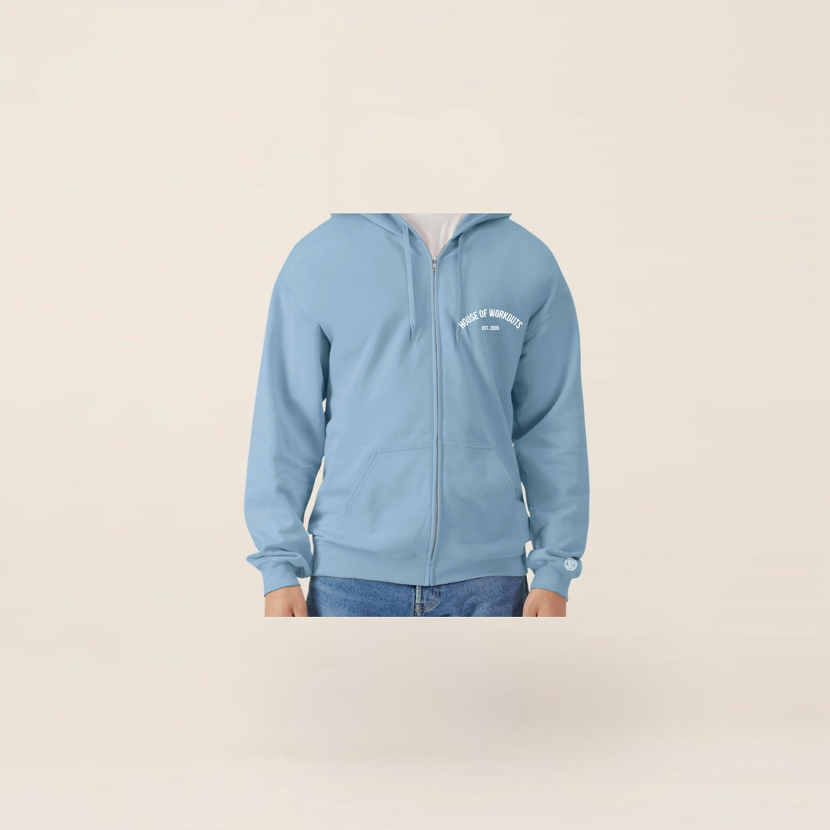 HOW Full-Zip Hoodie Blue (unisex)