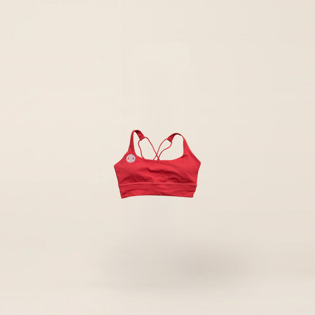 HOW x AIME Sportsbra Dessert Red voorkant