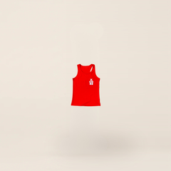 XCORE® tanktop rood met opdruk op de rug (heren)