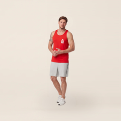 XCORE® tanktop rood met opdruk op de rug (heren) – foto 2