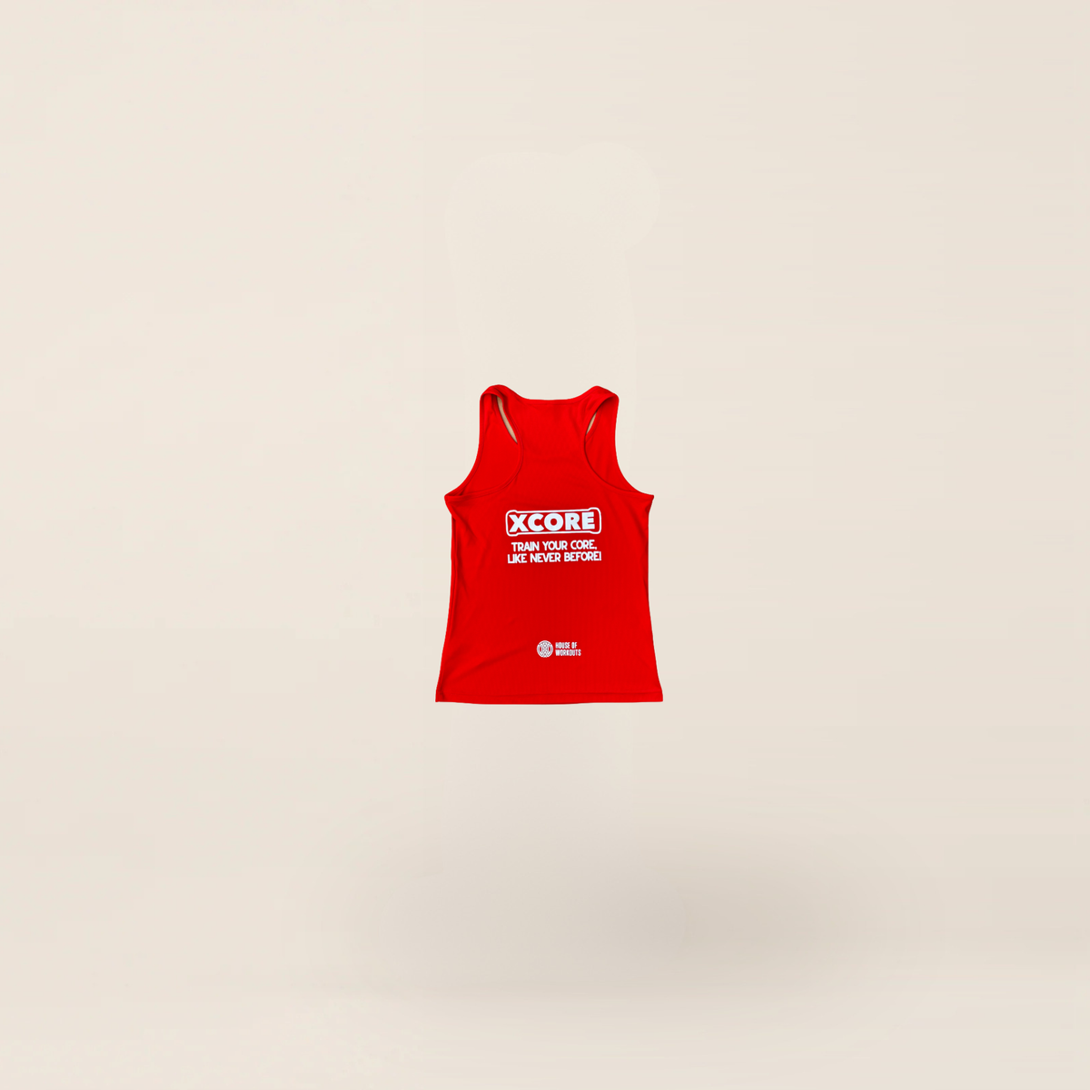 XCORE® tanktop rood met opdruk op de rug (heren) – foto 3
