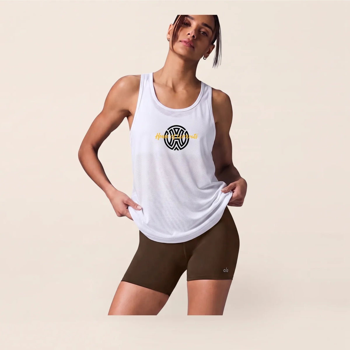 HOW Tanktop - White/Dutch Orange (Dames)
